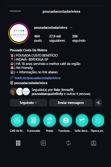 Perfil Instagram Costa da Riviera