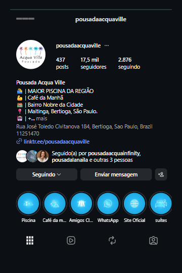 Perfil Instagram Água Ville