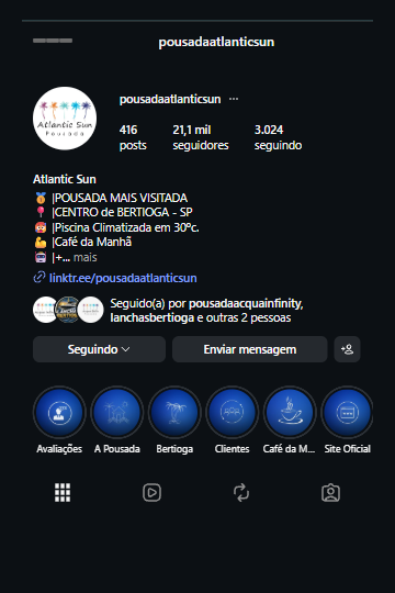 Perfil Instagram Atlantic Sun
